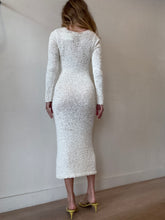 Load image into Gallery viewer, Zimmermann - Open Weave Long Sleeve Column Maxi Dress - Ivory - S/M
