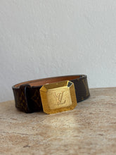 Load image into Gallery viewer, Louis Vuitton - Canvas Cabochon Logo Belt - Monogram - 80/32
