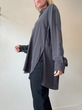 Load image into Gallery viewer, Scanlan Theodore - Silk LS Classic Shirt - Charcoal - 6
