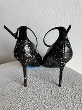 Load image into Gallery viewer, Saint Laurent - Snake skin splash Heels - Black - 37 - new w box - RRP$1700
