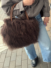 Load image into Gallery viewer, Nowhere Nation - Mongolian Lamb Fur Bag - Brown - S

