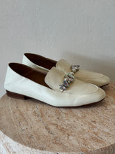 Load image into Gallery viewer, Mimco - Jewelled Loafers - Ivory - 40
