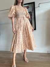 Load image into Gallery viewer, Zimmermann - Violet Shirred Bodice Dress - Tan Animal Print- 1 - NWT RRP $695
