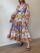 Load image into Gallery viewer, Zimmermann - The Pattie Wrap Midi Dress - Multi  Florals - 2 - RRP$895
