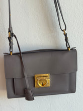 Load image into Gallery viewer, Salvatore Ferragamo - Aileen Leather Shoulder Bag - Dusty Grey - S
