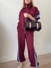 Load image into Gallery viewer, Current PE Nation - Beacon Tracksuit - Burgundy w blue stripe - M - RRP$378
