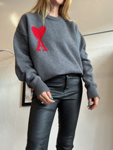Load image into Gallery viewer, Ami Paris - ADC intarsia wool sweatre - Grey - M - RRP$810
