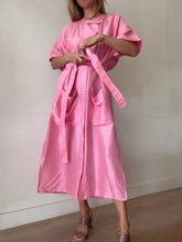 Load image into Gallery viewer, Oroton - Silk SS Shirt Midi Dress - Candy Pink - 12
