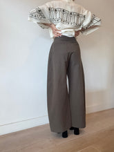 Load image into Gallery viewer, Insis - Asymmetric Cotton/Linen  Wide Leg Pant - Khaki - S - RRP$227
