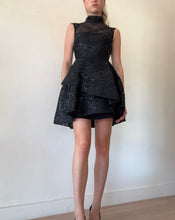Load image into Gallery viewer, Alex Perry - Mesh Sequin Sleeveless Mini Dress - Black - XS
