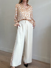 Load image into Gallery viewer, Alexis - MARAVILLE Top &amp; Pants set - Beige/Orange - L - bnwt - rrp$1600
