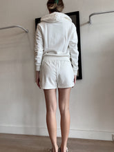 Load image into Gallery viewer, Pangaia - Zip Up Hoodie &amp; Shorts Set - White - XS Shorts/ Hoodie M
