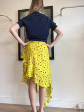 Load image into Gallery viewer, Preen By Thornton Bregazzi - Frilly Midi Skirt - Yellow -w small florals  S
