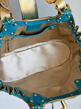 Load image into Gallery viewer, Louis Vuitton - Suede/Ostrich Theda Bag - Teal - M
