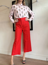 Load image into Gallery viewer, Marni - Wide Leg Cropped Pants - Red - 42
