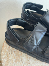 Load image into Gallery viewer, Prada - Padded Nappa Leather Sandal - Black - 38.5 - RRP$1800
