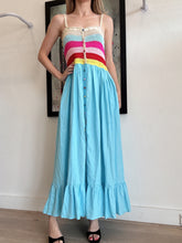 Load image into Gallery viewer, COOP - Crochet Midi dress - Blue - S
