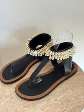 Load image into Gallery viewer, Isabel Marant - Jean Shell Ankle Sandals - Black - 38
