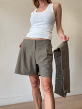 Load image into Gallery viewer, Christopher Esber - Lightweight Suiting Double Belted Shorts - Khaki - 12 - NWT -
