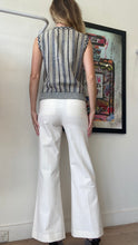 Load image into Gallery viewer, Chanel CC 2001 Runway Piece - Woven Tweed Vest - Beige Stripe - 36
