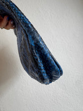 Load image into Gallery viewer, Jimmy Choo - Zip Clutch Bag - Blue Snake - S
