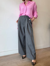 Load image into Gallery viewer, Massimo Dutti - Pinstripe Tailored Pants - Grey - 38
