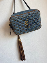 Load image into Gallery viewer, YSL - Chevron Quilted Denim Lou Belt Bag - Denim - Mini - RRP$1,765
