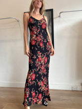 Load image into Gallery viewer, Reformation - Parma Floral Maxi dress - Red Floral on blk - L
