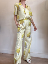 Load image into Gallery viewer, Oroton  - Silk Wide Leg Pants - Yellow - 6
