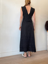 Load image into Gallery viewer, Posse - V Neck Emb Sleeveless   Maxi Dress - Black - S
