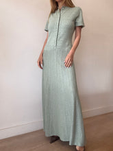 Load image into Gallery viewer, Sandro - Daydream SS Shirt Maxi Dress w Pearl Buttons - Sage - RRP$755
