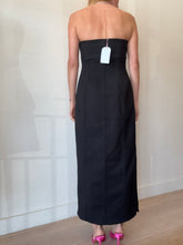 Load image into Gallery viewer, SIR - Strapless Midi Dress - Black - 2
