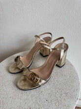Load image into Gallery viewer, Gucci - Metalic Double G Sandals - Gold - 41 - RRP$1,400
