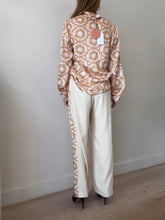Load image into Gallery viewer, Alexis - MARAVILLE Top &amp; Pants set - Beige/Orange - L - bnwt - rrp$1600

