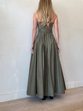 Load image into Gallery viewer, Scanlan Theodore - Parachute Strapless Maxi Dress w Belt- Khaki - 6
