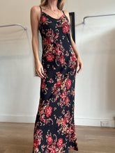 Load image into Gallery viewer, Reformation - Parma Floral Maxi dress - Red Floral on blk - L
