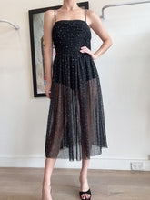 Load image into Gallery viewer, Rebecca Vallance - Alyssa Sheer Midi dress - Black w sparkles - 8
