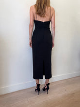 Load image into Gallery viewer, Alex Perry - Shoestring Strap Column Midi Dress - Black - 10
