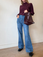 Load image into Gallery viewer, White Story - Flared Front Pocket Jeans - Mid Denim - 6 - RRP$450
