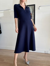 Load image into Gallery viewer, Gabriela Hearst - Cashmere Blend Shirt Dress - Navy - XL
