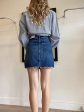 Load image into Gallery viewer, Re/Done - Denim High Rise Mini Skirt - Dark Denim - 24
