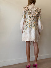 Load image into Gallery viewer, Zimmermann - Coaster Battenburg Blush Garden Floral Mini Dress - Blush Floral  - 2 - RRP $1200
