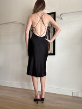Load image into Gallery viewer, Dion Lee - Silk Charmeuse Cowl Midi dress - Black - 6 - bnwt - RRP$745
