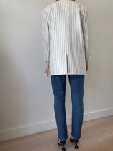 Load image into Gallery viewer, IRO - Cotton Stripe Blazer - White Beige Stripe - 40
