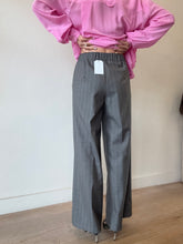 Load image into Gallery viewer, Massimo Dutti - Pinstripe Tailored Pants - Grey - 38
