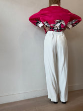 Load image into Gallery viewer, Aje - Wide Leg Pants - Ivory w gold button - 10
