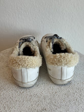 Load image into Gallery viewer, Golden Goose - Superstar Shearling Sneakers w Silver Glitter Star - White - 39
