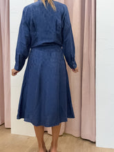 Load image into Gallery viewer, Zadig &amp; Voltaire - Snakeskin effect Shirt Dress - Blue - 14
