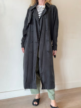Load image into Gallery viewer, All Saints - Light Trench Coat - Black - Small - RRP$745

