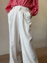 Load image into Gallery viewer, Rabens Saloner - Pleated Wide Leg Pants - Ivory  - XS
